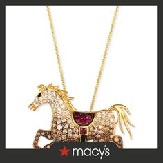 in stock Le Vian, Fine Jewellery Necklace, Equestrian, Jewelry Watches, Ruby, Fine Jewelry, Jewelry Necklaces, Pendant Necklace, Pendant