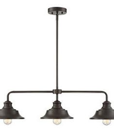 three light chandelier in an industrial style