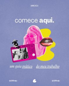 an advertisement for a fashion store with collages of women's faces and the words, comece aquii