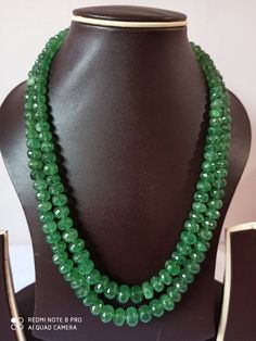 Awesome 17''Natural Emerald Beryl AAA 560 Carat Fine Quality Natural Faceted Rondelle Beads Gemstone Adjustable Cord Necklace Stone :Natural emerald beryl Shape :- Faceted Round Necklace - 17 inch 2 line string Size :- approx 7x7 - 11x11mm Weight :- 560 carat Polish :- Handmade Purity :- 100% Natural Gemstone color - green makes a great gift for your loved ones. It is known as the 'love stone' as the message it emits is the strong vibration of unconditional love, joy, warmth and healing. As quar Necklace Stone, Round Necklace, Cord Necklace, Natural Emerald, Gemstone Colors, Stone Necklace, Quartz Crystal, Gemstone Beads, Natural Gemstones