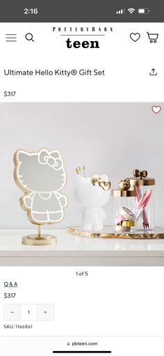 the hello kitty gift set is on sale