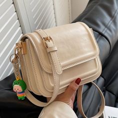 Material: PU Texture: Soft Closed: Buckle Size: 7.3"L x 3.9"W x 5.7"H in; It is enough to hold daily stuffs including cell phones, sunglasses, wallet, key etc. Baldric: Adjustable shoulder strap Pink Ribbon Wallpaper, Korean Bags, My Style Bags, Uni Outfits, Handbag Collection, نظارات شمسية, Cross Body Bags, Bags Tote, Women's Handbags