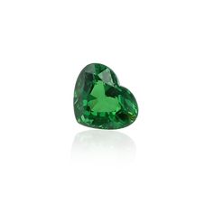 a heart shaped green diamond on a white background