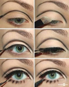 step by step instructions on how to do winged eyeliners