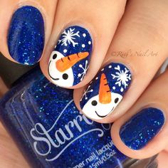 Christmas Nail Art Easy, Unghie Nail Art, Fingernail Designs, Christmas Nails Easy, Christmas Nail Art Designs, Holiday Nail Art, Winter Nail Art, Xmas Nails, Christmas Nail Designs