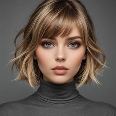 Hairstyle References, Look Casual Chic, Short Sassy Hair, Female Head, Sassy Hair, Wavy Bobs