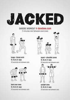 a poster with instructions on how to use the jacked exercise for back and shoulders