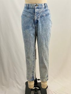 A totally awesome cool pair of vintage Chic jeans! Light washed, they have a tapered leg, high waist and yoke detailing on the front. Super cool with one of our vintage tees!  -Vintage 80s -High waist, tapered leg -Machine wash recommended  Measurements: *Waist 12 1/2  inches *Hips17 1/2  inches *Inseam 26  inches *Length 35 inches *This item is pre-loved and there may be minor flaws to the garment. Not to worry if there is anything major we will let you know. --Please read shop policies thoroug Acid Wash Retro Straight Leg Bottoms, Retro Straight Leg Acid Wash Bottoms, Retro Acid Wash Straight Leg Bottoms, Acid Wash Retro Denim Bottoms, Vintage High Waist Washed Blue Jeans, Vintage High Rise Acid Wash Bottoms, Vintage High-rise Acid Wash Bottoms, 90s High Rise Acid Wash Bottoms, Retro High Waist Washed Jeans