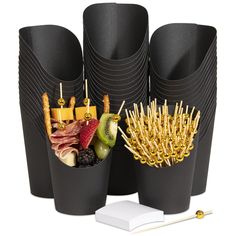 PRICES MAY VARY. A Complete Set - Get all the charcuterie accessories you need for your picnic, grazing table, or holiday party. This set includes 50 disposable appetizer cups, 100 cocktail sticks, and 70 blank labels. For Parties & Gatherings - Each cup is 4.65” tall and has a 3.27” wide mouth, making it easy to fill with enough snacks, fruit, meat, cheese, or appetizers to keep guests full and entertained. Durable Construction - Each 14oz disposable cup is made of food-grade, PE-coated 300g ca Party Decor Set Up, Charcuterie Accessories, Appetizer Cups, Weddings 2024, Charcuterie Cups, Snacks Fruit, Appetizer Picks, Grazing Table