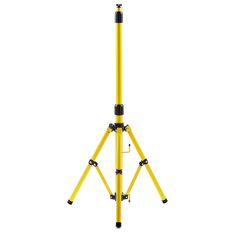 a yellow tripod stands on a white background