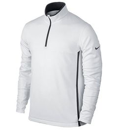 Nike Golf Therma-FIT Cover-up Jacket: White jacket for cold weather on the golf course and golfing in cooler temperatures Outfit Tips, Golf Fashion, Golf Gifts, White Nike, Golf Tips, Nike Golf, Quarter Zip Pullover, Mens Activewear