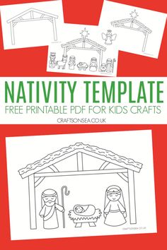 the nativity template for kids to color