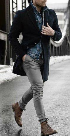 Winter Essentials For Men, Winter Mode Outfits, Closet Rack, Fall Winter Essentials, Mens Fashion Casual Winter, Smart Casual Men, Mens Fashion Edgy, Winter Outfits Men