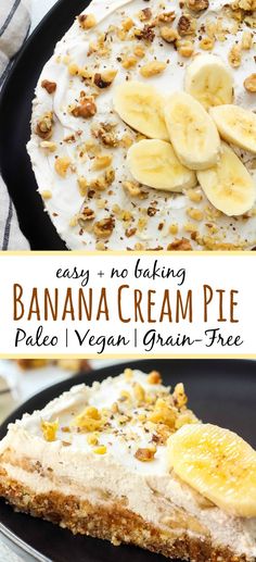 this no bake banana cream pie is easy to make and delicious