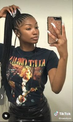 Black Women Braided Hairstyles Cornrows, Small Feed In Braids Ponytail Bun, Black Women Cornrow Hairstyles, Feedin Ponytail Braids, Corn Row Braids Black Women, High Ponytail Cornrows, Feed In Braids Cornrows, Cornrow Hairstyles For Black Women, Cornrow Hairstyle