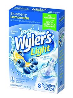 blueberry lemonade flavored yoler's light drink mix