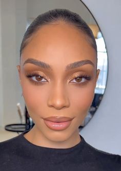 Makeup For Biracial Women, Neutral Make Up Looks Black Women, Soft Natural Glam Makeup Black Women Wedding, Soft Glam On Black Women, Soft Glam Makeup Black Women Wedding, Soft Glam Makeup Mixed Women, Natural Bridal Makeup Black Women, Neutral Makeup Black Women, Brown Girl Wedding Makeup