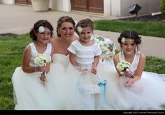 Long white tulle flowergirl dresses with headbands and blue ribbons Online Calendar, Looking Forward To Seeing You, White Tulle, Summer Weddings, Church Wedding, Flower Girls, Blue Ribbon, Wedding Bride