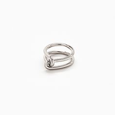 Silver Double Knot Ring Tarnish Resistant Silver Stainless Steel Rings, Minimalist Metal Promise Ring, Modern Metal Midi Rings Tarnish Resistant, Modern White Gold Metal Rings, Modern Metal Hypoallergenic Rings, Modern Hypoallergenic Metal Rings, Modern Stainless Steel Open Midi Rings, Modern Silver Midi Rings, Modern Silver Metal Midi Rings