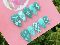 Business Nails, Fake Nails Designs, Gel Nail Strips, Cute Simple Nails, Summery Nails, Pretty Gel Nails, Really Cute Nails, Cute Gel Nails, Kawaii Nails