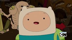 an animated image of finn and finn from adventure time with the caption's name on it