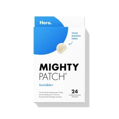 The daytime acne patch. Don’t let AM breakouts slow you down. The ultra-thin Mighty Patch Invisible+ is stealthier than the original (but just as strong) so you can use it during the day to improve the look of pimples fast. Clear, matte, and seamlessly tapered, it’s virtually undetectable on your skin. Made with the highest quality medical-grade hydrocolloid, Mighty Patch Invisible+ gently absorbs the gunk from your whitehead and protects your skin while it heals. Each box comes with 24 medium ( Mighty Patch, Pimple Patches, Clear Skin, Glowing Skin, Beauty Tips, Skin Care Routine, Sensitive Skin, Skin Types, Beauty And Personal Care