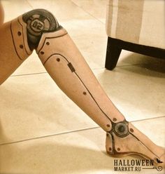 Robot Tattoo, Leg Makeup, Halloweenský Makeup, Special Fx Makeup, Star Wars Tattoo, Doll Makeup