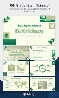 the earth science powerpoint presentation is shown