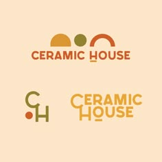 two logos for ceramic house and ceramic house