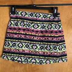 Size Xs Nwt. Super Cute Print Multicolor Stretch Mini Skort, Trendy Multicolor Skort, Trendy Multicolor Lined Skirt, Trendy Pink Mini Skirt For Vacation, Multicolor Mini Length Lined Skirt, Flowy Multicolor Lined Skort, Stretch Multicolor Mini Skirt With Lined Skirt, Multicolor Stretch Skort, Pink Stretch Skirt For Vacation