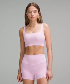 Bend This Scoop and Square Bra *Light Support, A-C Cups | Women's Bras | lululemon Fitted Lululemon Sports Bra, Lululemon Fitted Bra With Built-in Support, Fitted Lululemon Bra, Lululemon Seamless Fitted Bra, Lululemon Fitted Bra, Lululemon Bra With Adjustable Straps, Bra Cup, Leg Work, Back Women