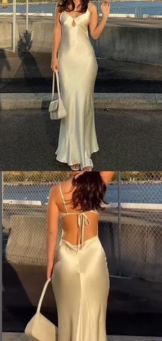 Soft Spaghetti Strap Sleeveless Mermaid Satin Evening Prom Dresses Onl – RomanBridal Banquet Outfits, Sage Prom Dress, Banquet Outfit, 2023 Prom, 2020 Prom Dresses, 2024 Prom, White Mermaid, Elegant Prom, Best Prom Dresses