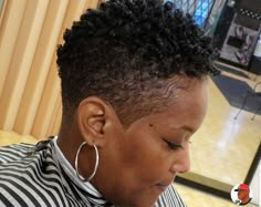 White Twa Natural Hair, Black Woman Low Haircut, Low Haircut For Black Women With Color, Low Cut Hair Black Women Designs, Tapered Natural Hair Cut