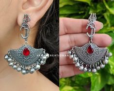 Trendy Wedding Jewelry With Matching Earrings, Trendy Wedding Jewelry Set With Matching Earrings, Trendy Round Earrings For Wedding, Trendy Dangle Earrings For Wedding, Trendy Round Wedding Earrings, Oxidized Finish Chandbali Hoop Earrings, Trendy Sterling Silver Wedding Jewelry, Metal Crystal Drop Earrings, Traditional Crystal Party Earrings