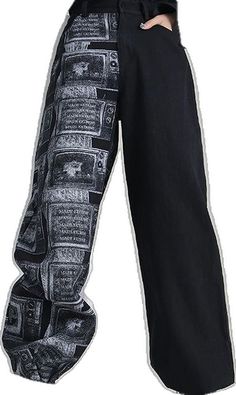 Urban Trends, Long Denim Skirt, Patchwork Denim, Black Zip Ups, Denim Patchwork, 2000s Fashion, Art Black, Urban Fashion, Denim Pants