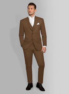 It's time to spice things up with our Italian Hickory Brown Cotton Stretch Suit. Meticulously crafted from a premium blend of cotton and lycra, this suit elevates your suiting game with the latest and most astonishing style, creating a sleek and streamlined silhouette. Moreover, the rich and solid texture of the fabric adds depth and dimension to the deep brown hue, effortlessly embodying a refined vibe. 
 
 
 Look Includes   Italian Hickory Brown Cotton Stretch  Fabric  Two Button Jacket Style Luxury Cotton Semi-formal Suits, Fitted Sets With Welt Pockets For Business Casual, Tailored Cotton Suit With Welt Pockets, Tailored Cotton Suits With Welt Pockets, Formal Brown Cotton Blazer, Slim Fit Cotton Suits For Workwear, Slim Fit Cotton Suit For Work, Custom Fit Notch Lapel Sets For Business Casual, Luxury Cotton Suits With Notch Lapel