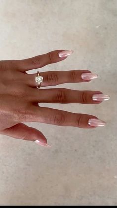 Engagement Nails Designs, Engagement Nail, Grad Nails, Engagement Nails, Light Pink Nails, Formal Nails, Summery Nails