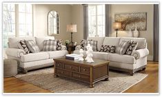 Harley Living Room Set-Living Room Sets-Jennifer Furniture Harleson Sofa, Sectional Sofa Layout, Meja Sofa, Sofa Layout, Sectional Sofas Living Room, Sofa Beige, Set Sofa, Trendy Living Rooms, Chair And A Half