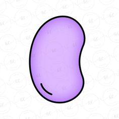 a purple pickle on a white background