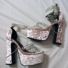 Some Chains Missing Functional And Cute Spring Party Heels With Chain Detail, Feminine Platform Heels For Party, Party Heels With Chain And Round Toe, Holy Revelation Platform Heels, Sugar Thrillz, Dolls Kill, Platform Heels, Shoes Women Heels, Pink Ladies