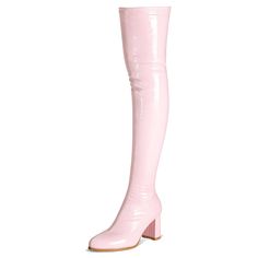 PRICES MAY VARY. Incomparable Design: Thigh high boots for women featuring a pointed toe, 2.95 inch chunky heel and convenient side zipper design to ensure that every step you take is stable. Cozy Wear: Over the knee boots are crafted with a light cushioned foot bed and an extremely comfortable latex insole, providing a snug feeling. The stain resistant patent leather upper and wear-proof rubber sole keep your boots looking fresh and stylish. Enhance Your Beauty: Thigh high boots nicely conceal Dress Jackets, Leather Over The Knee Boots, Jackets Sweaters, Cozy Wear, Patent Leather Boots, Gogo Boots, Enhance Your Beauty, Every Step You Take, Pants Dress