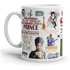 a white coffee mug with elvis presley on it