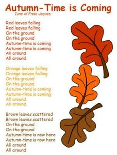 an autumn time is coming poem with leaves