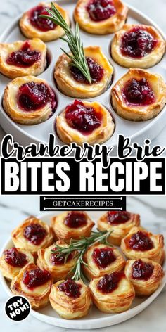 cranberry bite bites recipe on a white plate