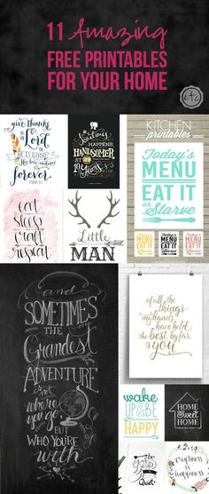 the 11 amazing free printables for your home that you can use to decorate