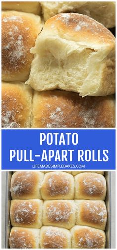 These soft, fluffy tender potato pull-apart rolls are a family favorite. They're perfect for special occasions and are a great way to use up leftover mashed potatoes! #potatopullapartrolls #pullapartrolls #potatorolls #fluffyrolls Fluffy Potato Rolls, Mashed Potato Dinner Rolls, Mash Potato Cinnamon Rolls, Potato Yeast Rolls, Potatoe Rolls Recipe Simple, Potato Rolls With Instant Potatoes, Potato Buns, Potato Dinner Rolls Recipe