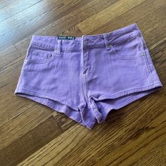 Super Short Shorts, Purple, Brand New, With Tags Trendy Mid-rise Shorts By H&m, Trendy Fitted H&m Shorts, Trendy Mid-rise H&m Shorts, H&m Cotton Jean Shorts, H&m Stretch Shorts, Trendy H&m Mid-rise Bottoms, Super Short Shorts, Olive Green Jeans, Army Green Shorts