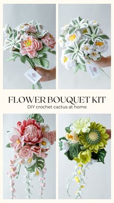 flowers bouquet kit with instructions to make them