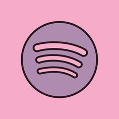 a black and pink circle on a pink background