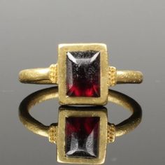 STUNNING RENAISSANCE GOLD & GARNET RING - CIRCA 15th-16th Century AD (3245) | eBay Mens Gold Rings Vintage Antique Jewelry, Mens Gold Ring Vintage, Gold Rings Vintage, Ancient Gold Ring, Gold Garnet Ring, Medieval Rings, Ancient Jewellery, Mens Gold Rings, Garnet Ring